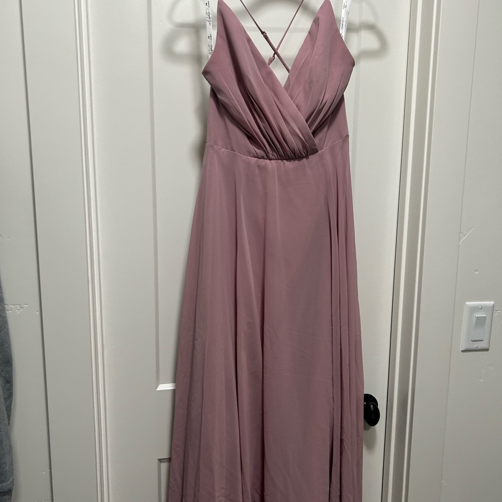 David's Bridal Purple Pink Maxi Sundress